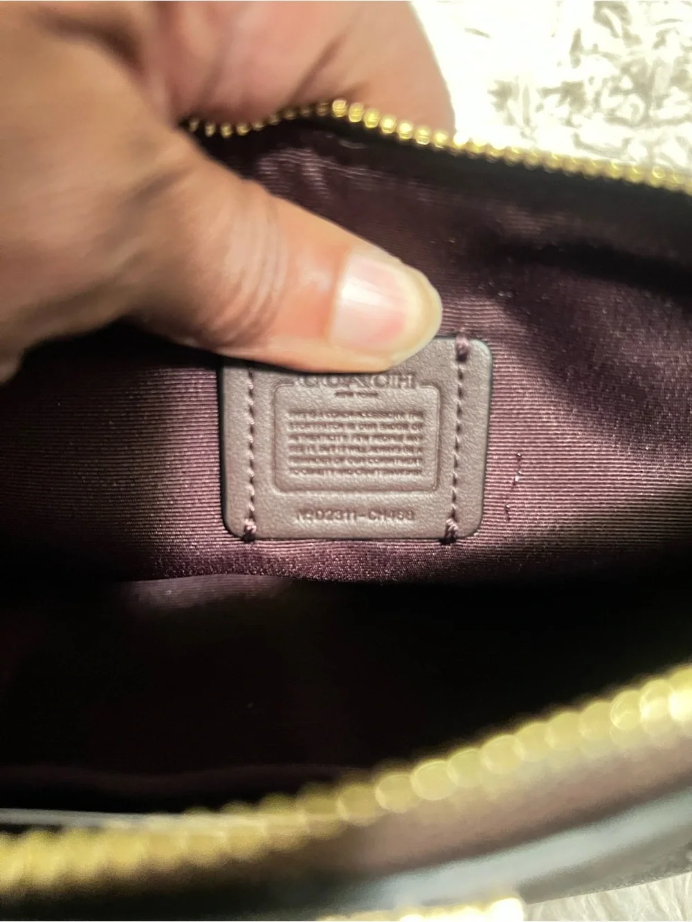 Coach Brown Signature Mini Gallery Satchel with Black Trim